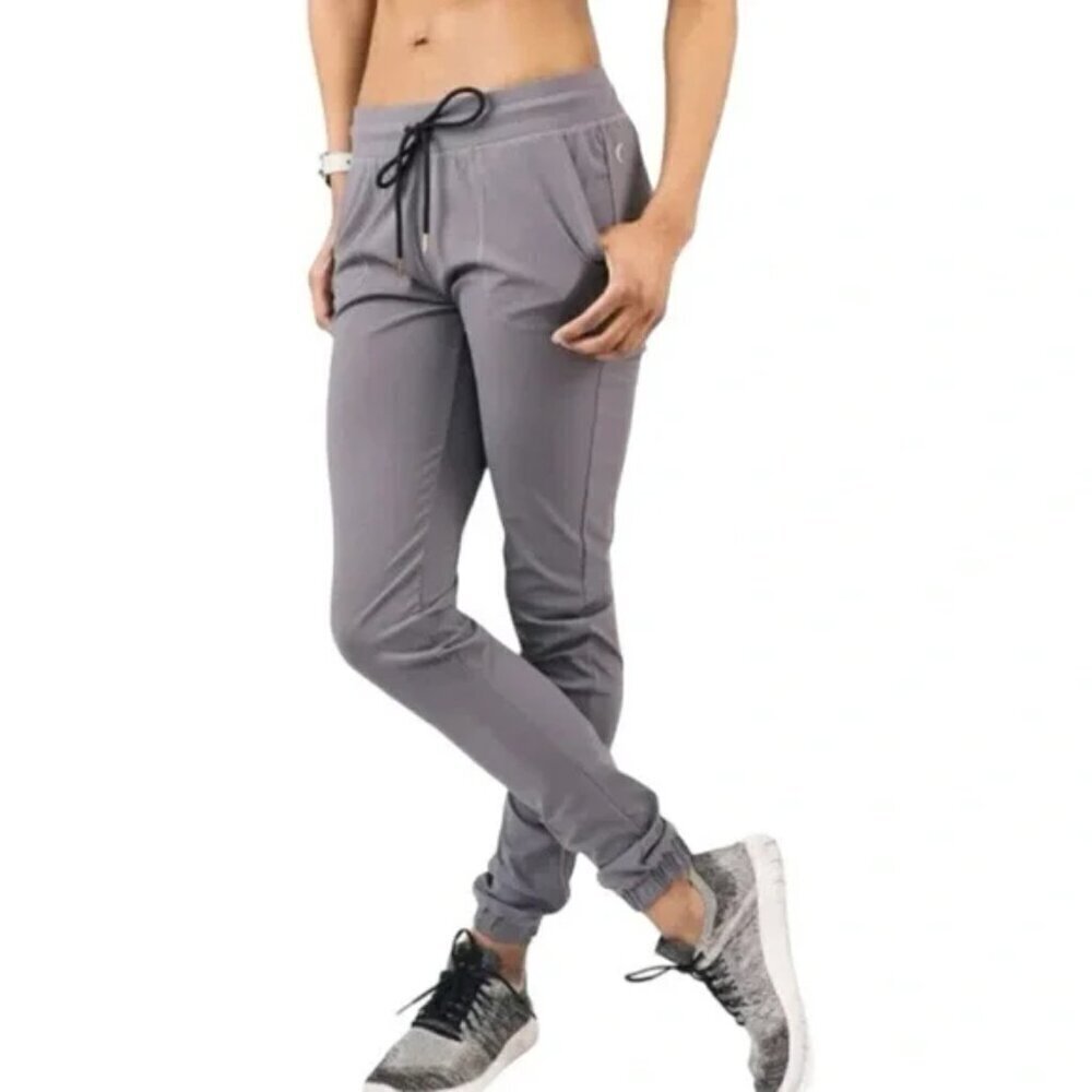ZYIA Active Women's Peak Zipper Joggers- Dark Grey- Size Small